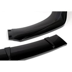 3pc Universal Glossy Black Front Bumper Protector Body Kit Splitter Spoiler Lip (Heavy Quality)