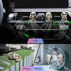 3PCS Car Decor Gift Ghost Skull Car Air Freshener Car Perfume Diffuser Vent Clip