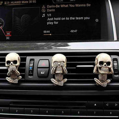 3PCS Car Decor Gift Ghost Skull Car Air Freshener Car Perfume Diffuser Vent Clip