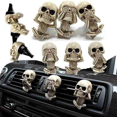 3PCS Car Decor Gift Ghost Skull Car Air Freshener Car Perfume Diffuser Vent Clip
