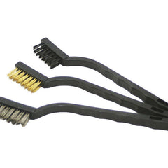 3pcs Mini Stainless Steel Brass Nylon Wire Brush Set Cleaning Detailing Polish
