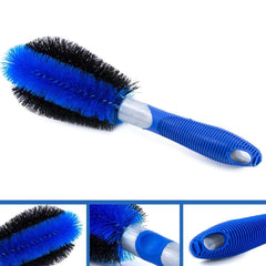 3PCS/SET Car Wash Wheel Blue Brush Long Handle Tire Brush Cleaning Tool Wash Car Tire Brush
