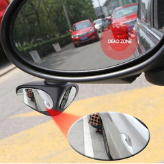 2pcs 3R Car Double Side Blind Spot Rearview Mirror HD 360 Wide Angle Reversing Auxiliary Mirror - WhiteRight & Left