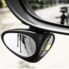 2pcs 3R Car Double Side Blind Spot Rearview Mirror HD 360 Wide Angle Reversing Auxiliary Mirror - WhiteRight & Left