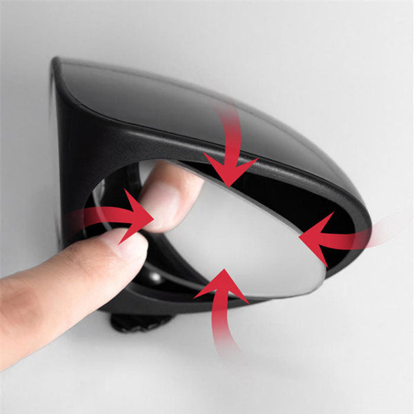 2pcs 3R Car Double Side Blind Spot Rearview Mirror HD 360 Wide Angle Reversing Auxiliary Mirror - WhiteRight & Left
