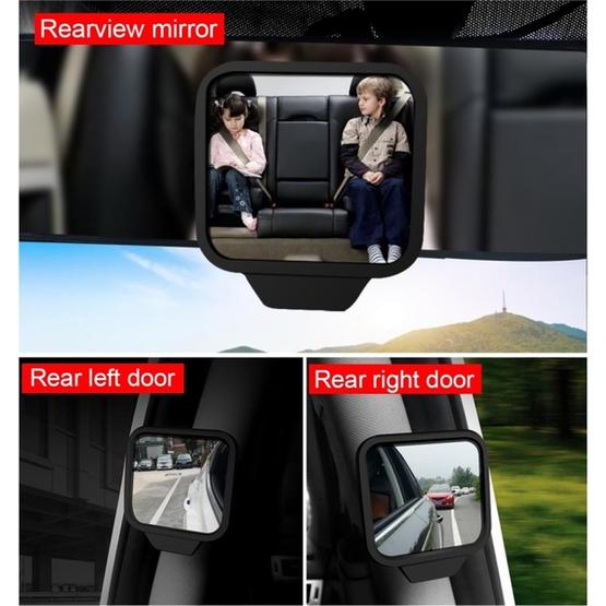 3R-2130 Car Interior Adjustable Wide Angle Rear View Blind Spot Mirror