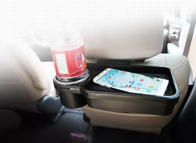 3r-2132 Car Multifunctional Table Tray With Cup Holder Back Seat Table & Glass Can Holder
