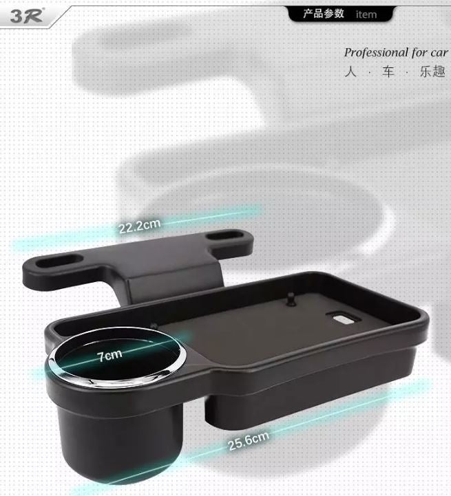 3r-2132 Car Multifunctional Table Tray With Cup Holder Back Seat Table & Glass Can Holder