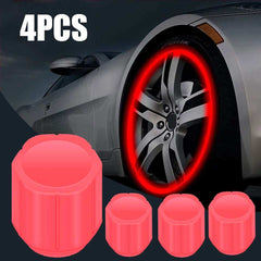 4 Pcs Color Car Truck Tyre Valve Caps Luminous Glow Car Tire Air Stem Valve Cap Covers