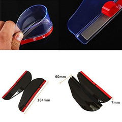 Black Tinted Car Side Mirror Rain Guard Visor (Set Of 2pcs Without Outer Packaging)