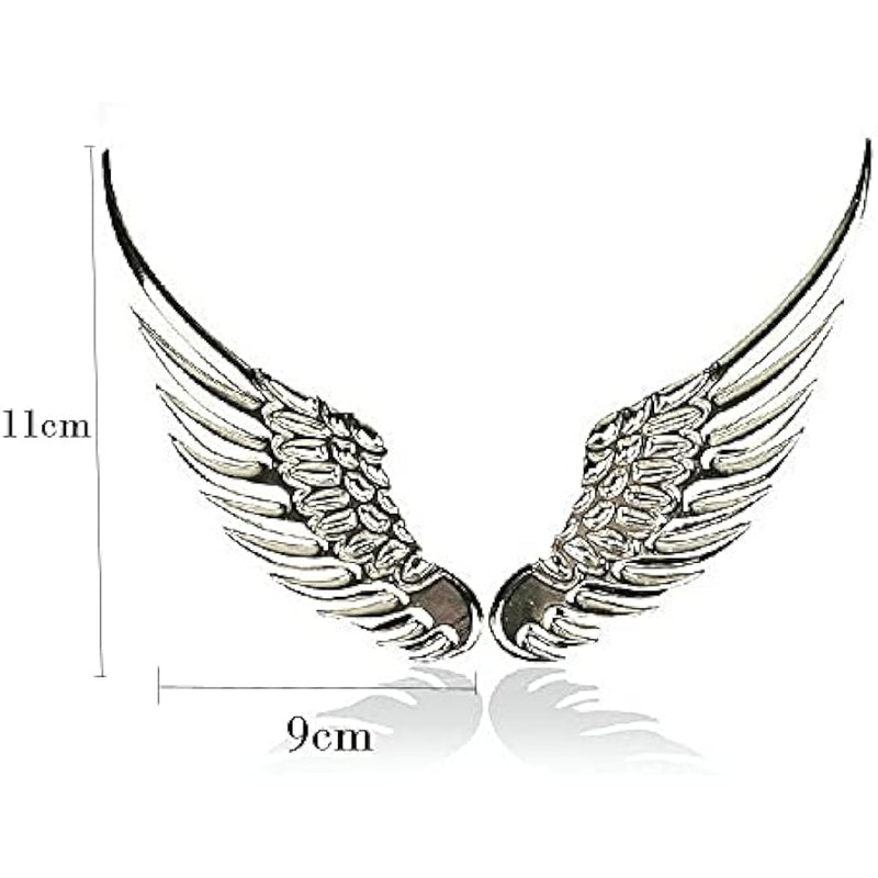 1 Pair 3D Angel Sticker Car Sticker Metal Style Decorative Car Stickers Car Styling Accessory