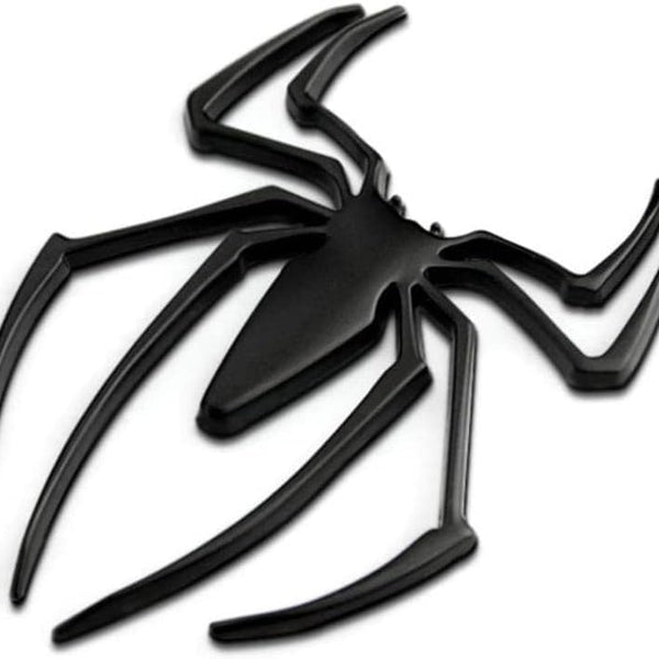Spider Emblems Badges Sticker, Metal Chrome Auto Badges, Cool Spider Logo Car Body Sticker, Universal Car Decoration Automotive Decals for Scratch Cover, Fit Most Vehicles-Red