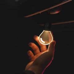Hanging Car Interior Light – Soft Glow LED Bulb With Touch Switch, USB Rechargeable Night Lamp, Minimalist Pendant Style For Car Interior
