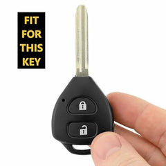 2 Button Metal Key Cover For Toyota Innova Fortuner