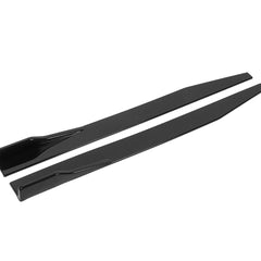2pcs 120cm/47.2in Universal Car Side Skirt Splitter Lip Winglet Diffuser Glossy Black