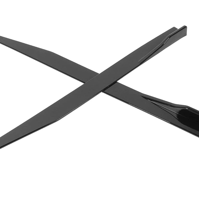 2pcs 120cm/47.2in Universal Car Side Skirt Splitter Lip Winglet Diffuser Glossy Black