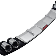 Universal Car Rear Bumper Lip Diffuser Spoiler 4 Holes Exhaust Pipe Decoration