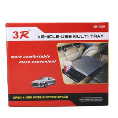 Car Multi Tray Laptop Table Cup Holder Work Desk (Black)