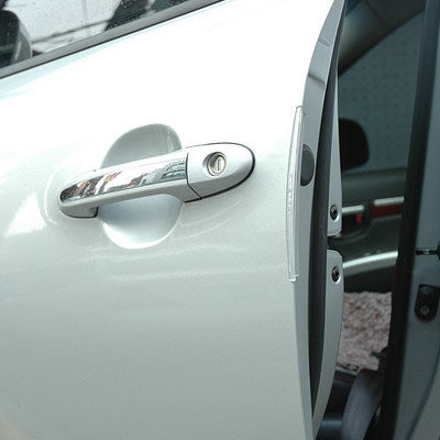 8 PCS RUBBER CAR SIDE DOOR EDGE PROTECTION GUARDS COVER TRIMS STICKERS (TRANSPARENT)