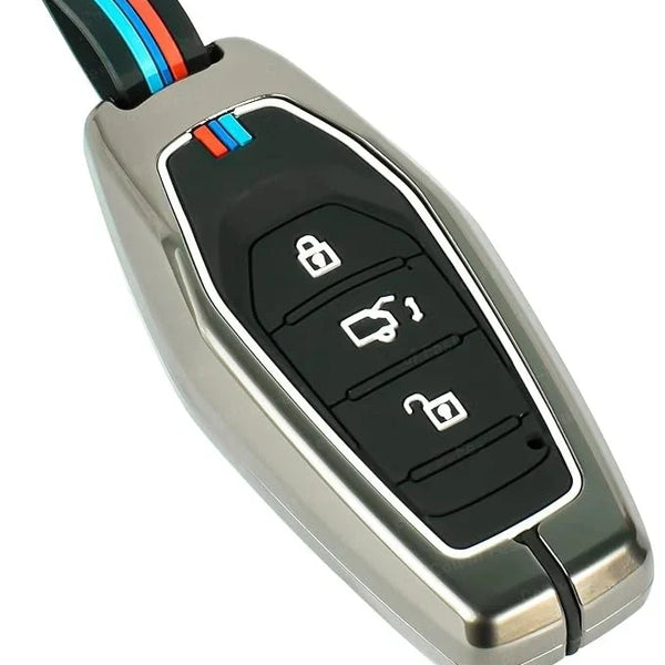3 Button Metal Key Cover For Mahindra XUV 500 (PUSH BUTTON START)
