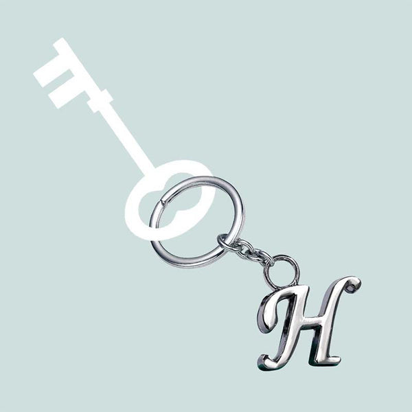 Stylish Letter H Simple Alphabet Key Ring Keychain For Car