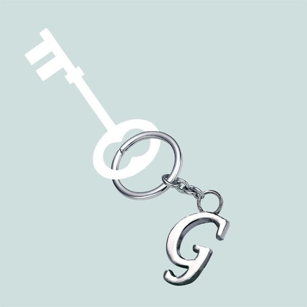 Stylish Letter G Simple Alphabet Key Ring Keychain For Car