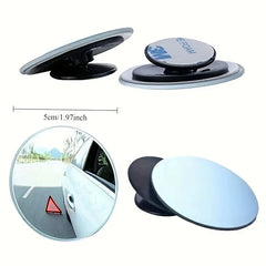 2pcs Car Blind Spot Rear View Mirror Wide Angle 360 Degree Adjustable Small Round Mirror Car Reverse Auxiliary Rearview Convex Mirror