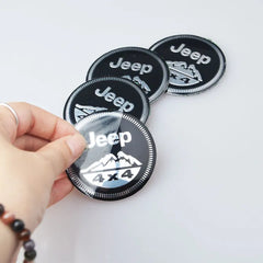 4pcs Jeep 4X4 Emblem Car Wheel Center Hub Cap Caps Badge Sticker Decal 60mm