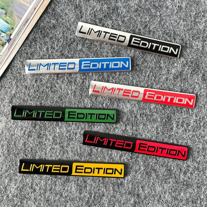3D Metal 'Limited Edition' Car Emblem – Premium Alloy Body Decal