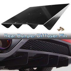 4Fin Universal Lower Rear Body Bumper Lip Diffuser Shark Fin Spoiler Gloss Black
