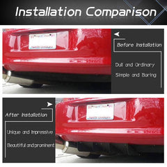 4Fin Universal Lower Rear Body Bumper Lip Diffuser Shark Fin Spoiler Gloss Black