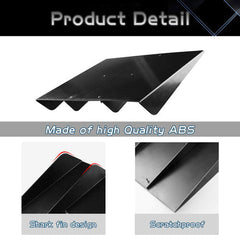 4Fin Universal Lower Rear Body Bumper Lip Diffuser Shark Fin Spoiler Gloss Black