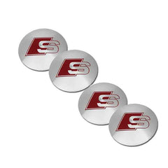 4PC 60mm S-Line Car Wheel Center Centre Hub Cap Emblem Stickers