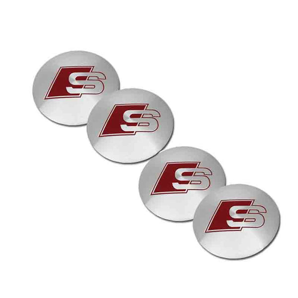 4PC 60mm S-Line Car Wheel Center Centre Hub Cap Emblem Stickers