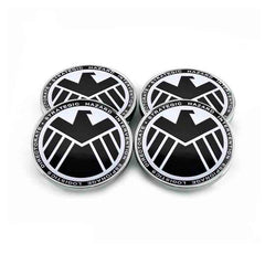 4PC Eagle Shield Car Wheel Center Hub Cap Caps Badge Sticker Decal 60mm