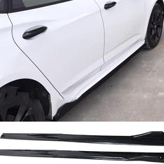 4pcs ABS Car Side Skirt Splitters Lip Winglet Gloss Black Body Line Universal