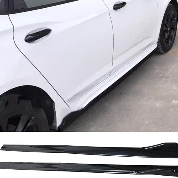 4pcs ABS Car Side Skirt Splitters Lip Winglet Gloss Black Body Line Universal
