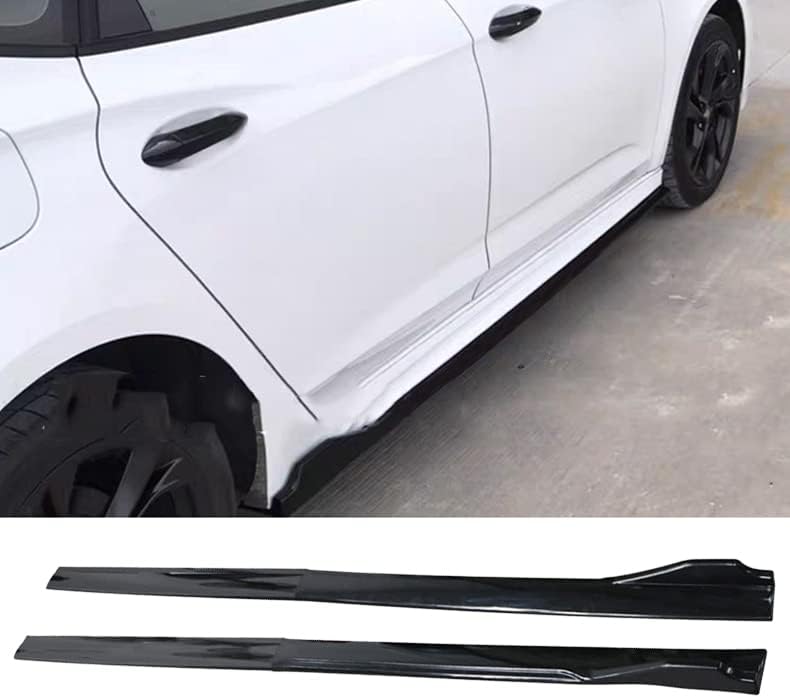 4pcs ABS Car Side Skirt Splitters Lip Winglet Gloss Black Body Line Universal