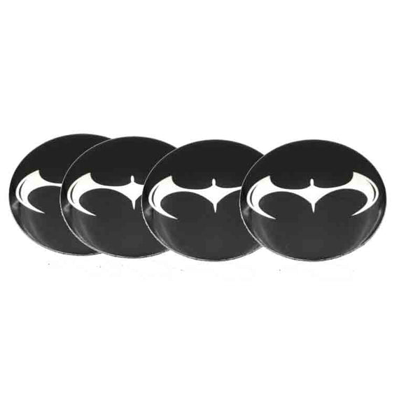 4pcs Bat Emblem Car Wheel Center Hub Cap Caps Badge Sticker Decal 60mm
