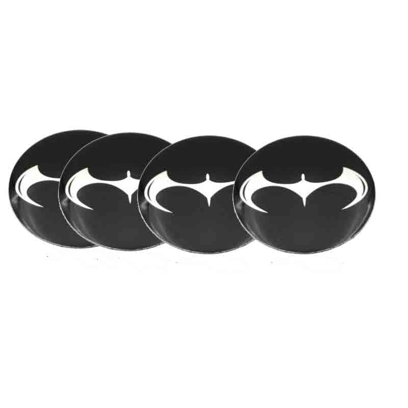 4pcs Bat Emblem Car Wheel Center Hub Cap Caps Badge Sticker Decal 60mm