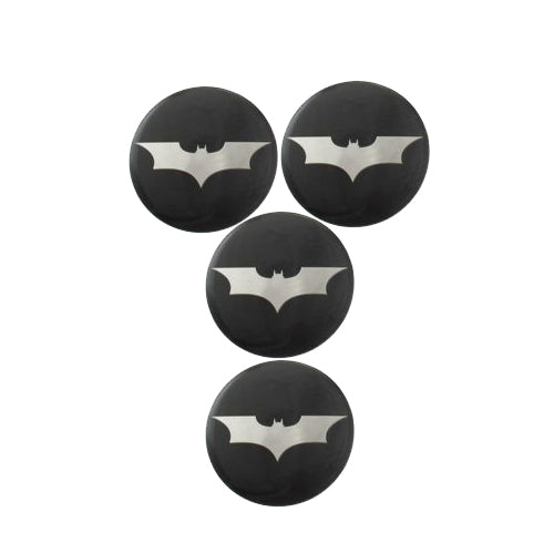 4pcs Bat Logo Car Wheel Center Hub Cap Caps Badge Sticker Decal 60mm
