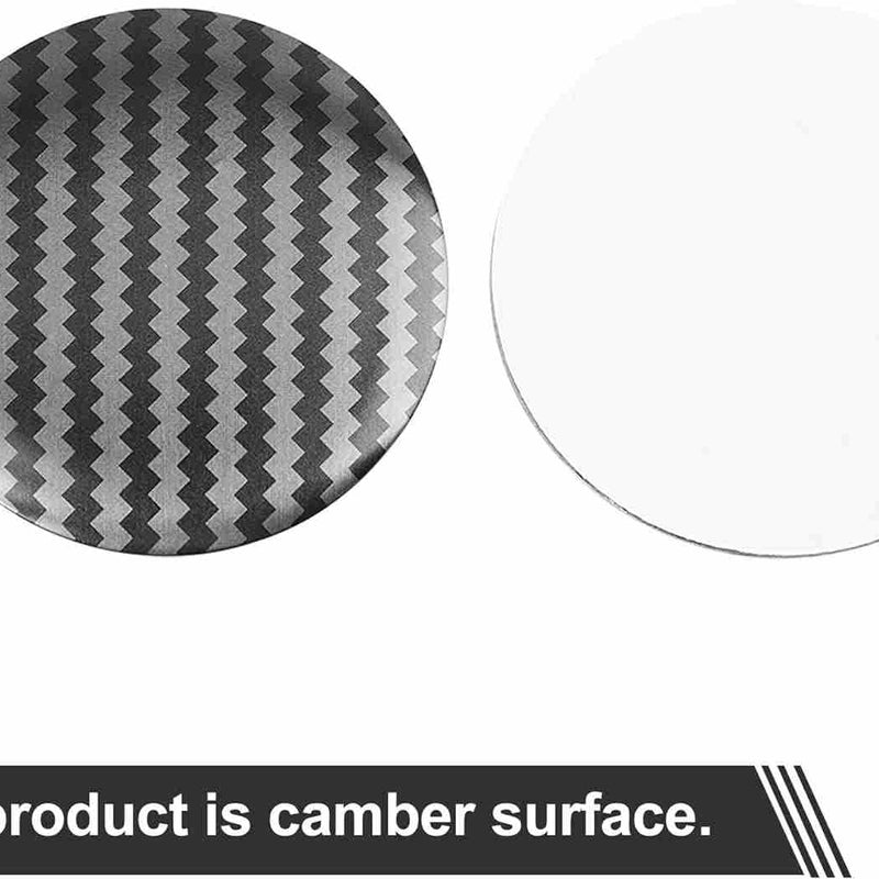 4pcs Black Silver Stripe Pattern Emblem Car Wheel Center Hub Caps Badge Sticker Decal 57mm