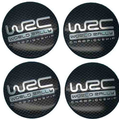 4pcs Black WRC Emblem Car Wheel Center Hub Cap Caps Badge Sticker Decal 60mm