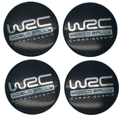 4pcs Black WRC Emblem Car Wheel Center Hub Cap Caps Badge Sticker Decal 60mm
