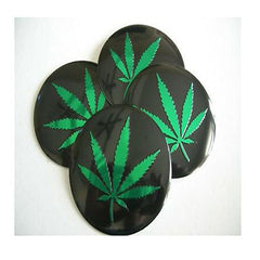 4pcs Cannabis Marijuana Pot Weed Leaf Emblem Car Wheel Center Hub Cap Caps Badge Sticker Decal 60mm