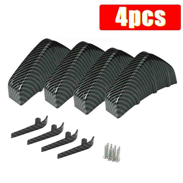 4pcs Carbon Fiber Car Rear Bumper Fin Canard Splitter Diffuser Valence Spoiler