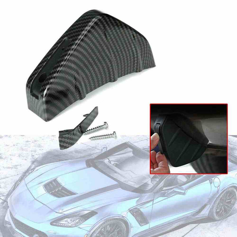 4pcs Carbon Fiber Car Rear Bumper Fin Canard Splitter Diffuser Valence Spoiler