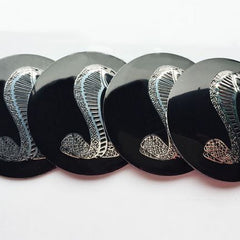 4pcs Cobra Emblem Car Wheel Center Hub Cap Caps Badge Sticker Decal 60mm