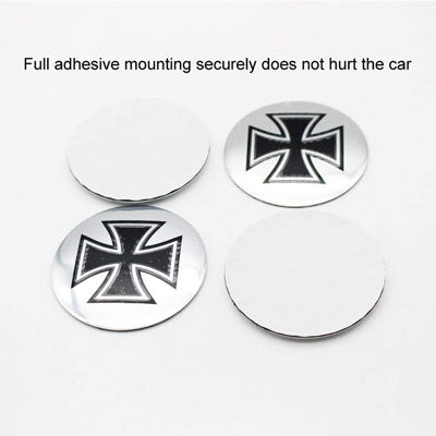 4pcs Cross Car Wheel Center Hub Cap Caps Badge Sticker Decal 60mm