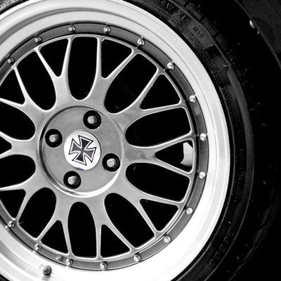 4pcs Cross Car Wheel Center Hub Cap Caps Badge Sticker Decal 60mm